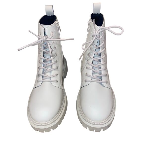 Womens Skechers Modern Rugged Combat Boots - Picture 3 of 10